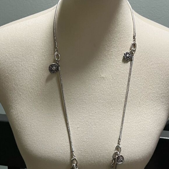 Premier Designs Silver Necklace with Charms #PDNK1 - Picture 7 of 8